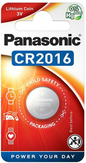 Panasonic CR2016 Lithium Power Knopfzelle CR2016EL