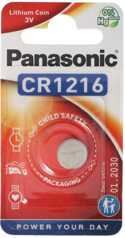 Panasonic CR1216 Lithium Power Knopfzelle CR1216EL