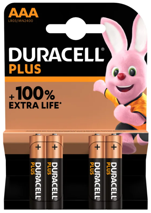 Duracell Plus MN2400 Micro/AAA/LR03 4er Pack