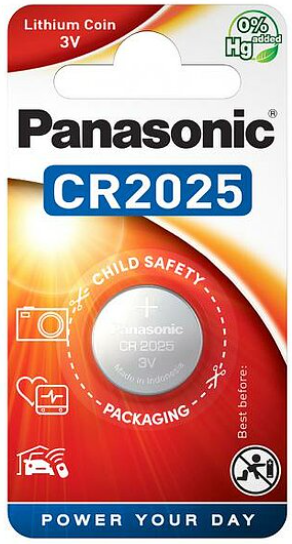 Panasonic CR2025 Lithium Power Knopfzelle CR2025EL