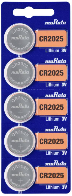 Murata Lithiumbatterien CR2025 5er Blister