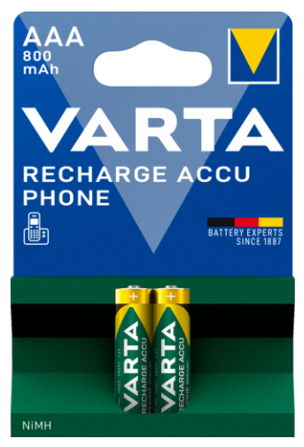 Varta Recharge Accu T398 800mAh AAA 2er Blister